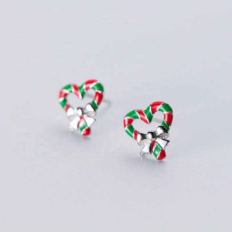 925 Silver Stud Earrings Supplier - Snowman Deer Bell Christmas Tree Fine Jewelry