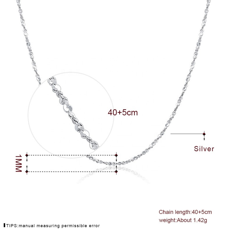 925 Sterling Silver Necklace Manufacturer - White Gold Plated Popcorn Chain Star Stock