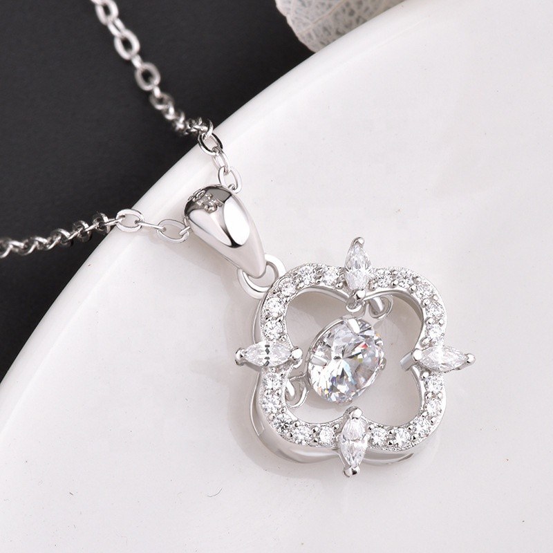 925 Sterling Silver Pendant Manufacturer - Floating Dancing Zirconia Beating Heart