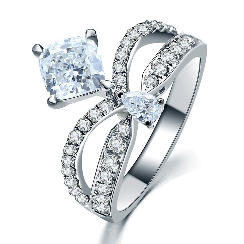 925 Sterling Silver Ring Supplier - Diamond Engagement Wedding Zirconia Fashion