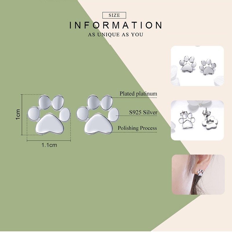 925 Sterling Silver Jewelry Set Manufacturer - Animal Footprints Cat Dog Paw Necklace