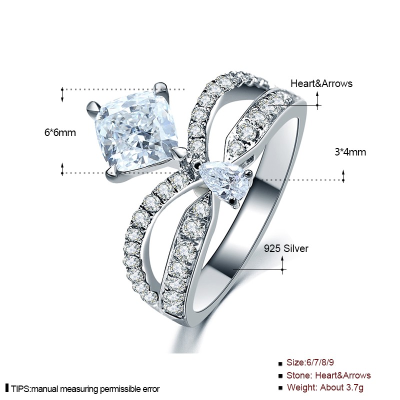 925 Sterling Silver Ring Supplier - Diamond Engagement Wedding Zirconia Fashion