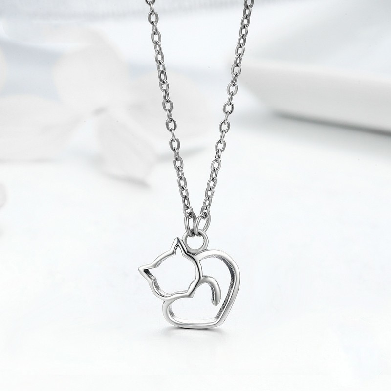 925 Sterling Silver Jewelry Set Supplier - Fashion Cute Cat Animal Zirconia Kids Sets