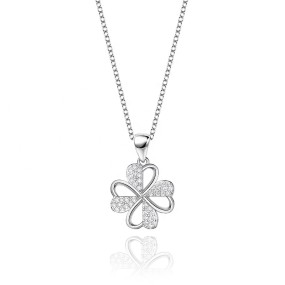 S925 Sterling Silver Pendant Necklace Supplier - Clover Korean Design Engagement Wedding