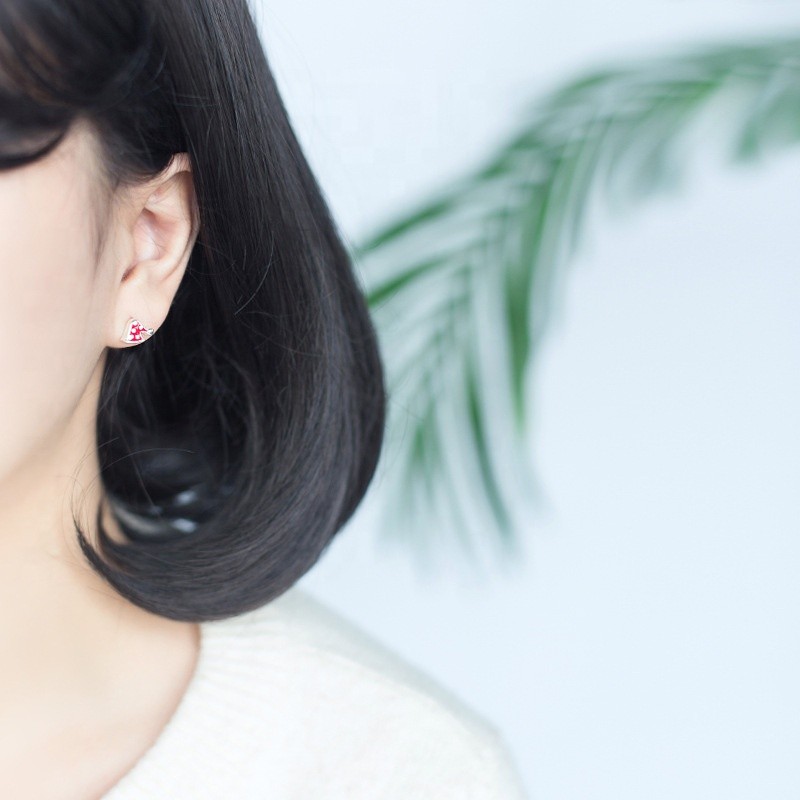 925 Silver Stud Earrings Manufacturer - Christmas Stocking Sweet Simple Kids Jewelry