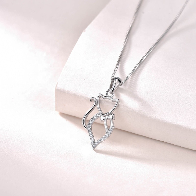925 Sterling Silver Pendant Supplier - Grace Cat Simple Personality Summer Jewelry