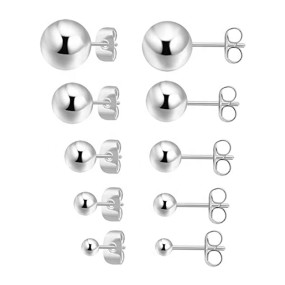 925 Sterling Silver Stud Earrings Manufacturer - Mini Bead Ball Hypoallergenic Fine Jewelry