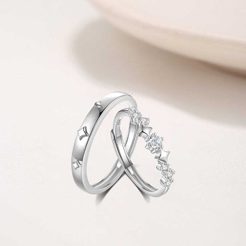 925 Sterling Silver Zircon Ring Manufacturer - Cute Design Star Earth Finger Engagement