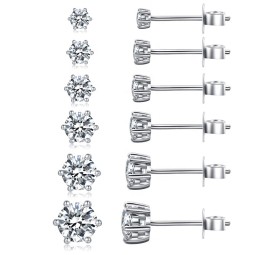 925 Sterling Silver Stud Earrings Supplier - Gold Plated 5A Cubic Zircon CZ Set