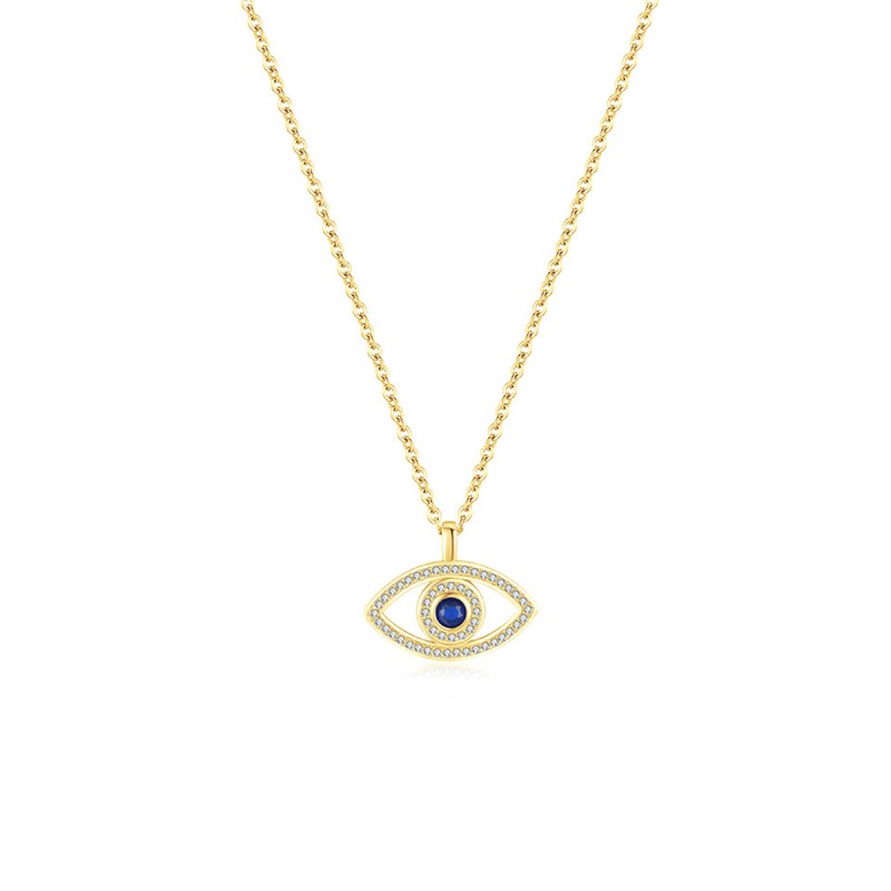 925 Sterling Silver Evil Eye Necklace Manufacturer - Exquisite Pave Zircon Diamond Pendant