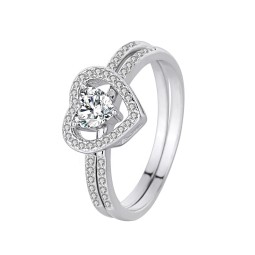 925 Sterling Silver Couple Rings Manufacturer - European American Zirconia Wedding Diamond