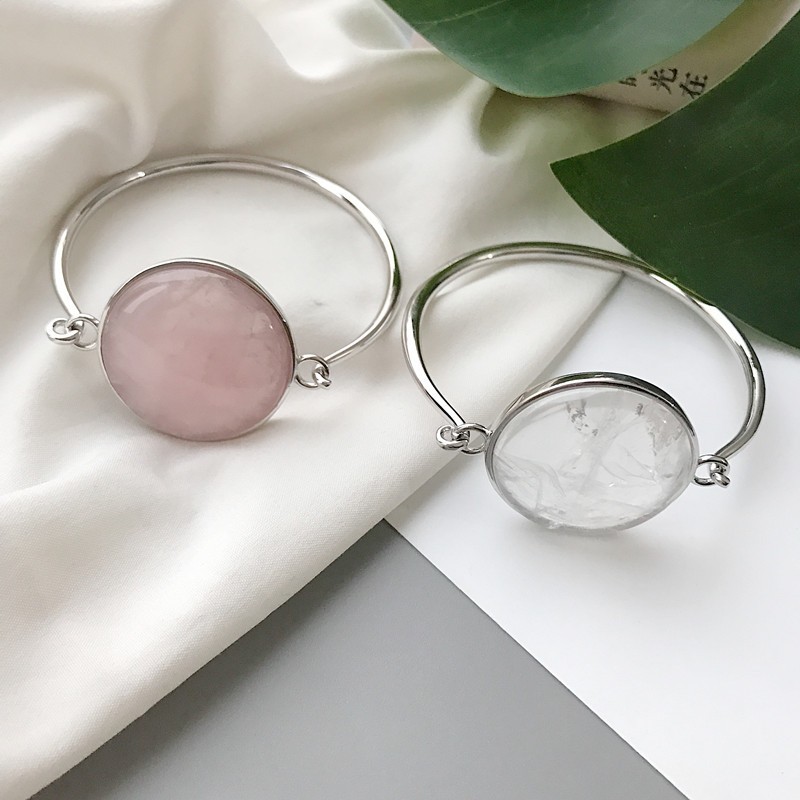 925 Sterling Silver Bracelet Manufacturer - Custom Pink Crystal Austrian Bangle Women