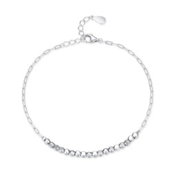 925 Sterling Silver Bracelet Factory - Light Luxury Square Bead Chain Daily Wear