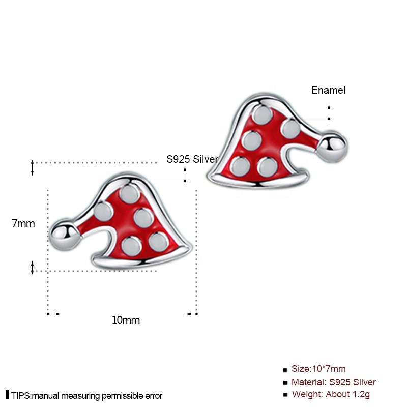 925 Silver Stud Earrings Manufacturer - Christmas Stocking Sweet Simple Kids Jewelry