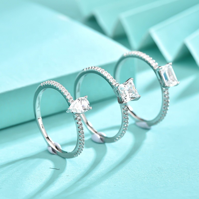 925 Sterling Silver Eternity Rings Supplier - Zircon Luxury Wedding CZ Cocktail Band