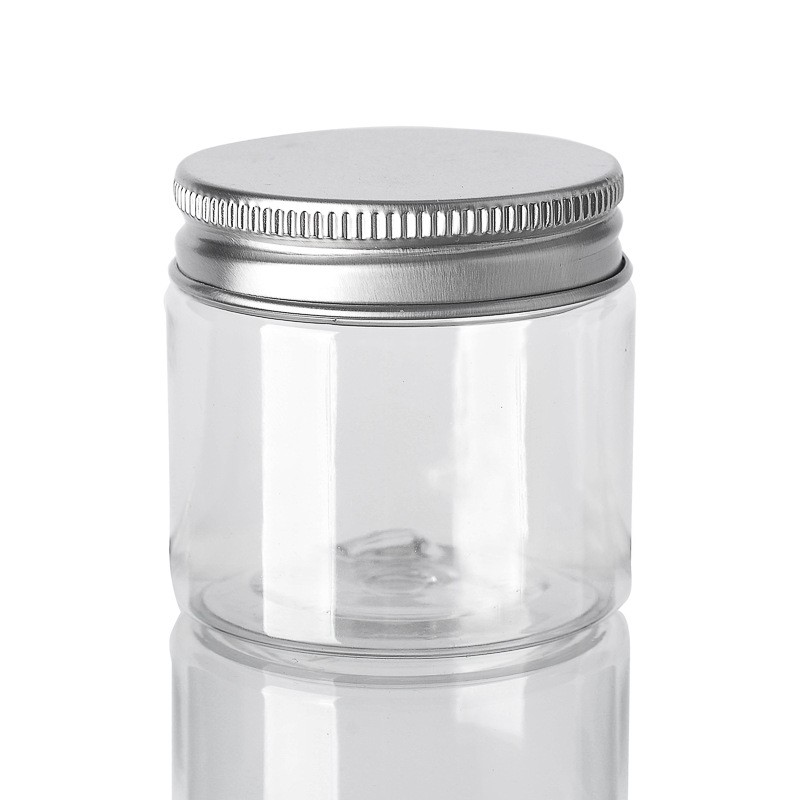 Plastic Jar Manufacturer - PET Round Aluminum Lid Cosmetic