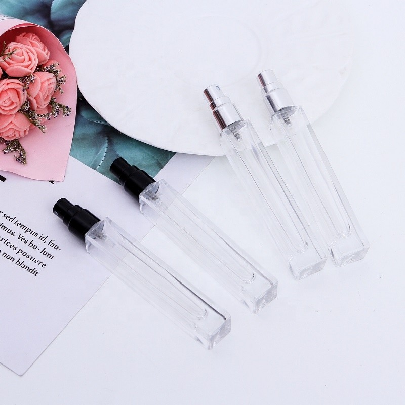 Perfume Bottle Factory - 10ml Transparent Square Fine Mist Spray