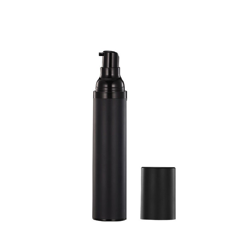 Airless Pump Bottle Supplier - 30ml Frosted Black Lotion Pump