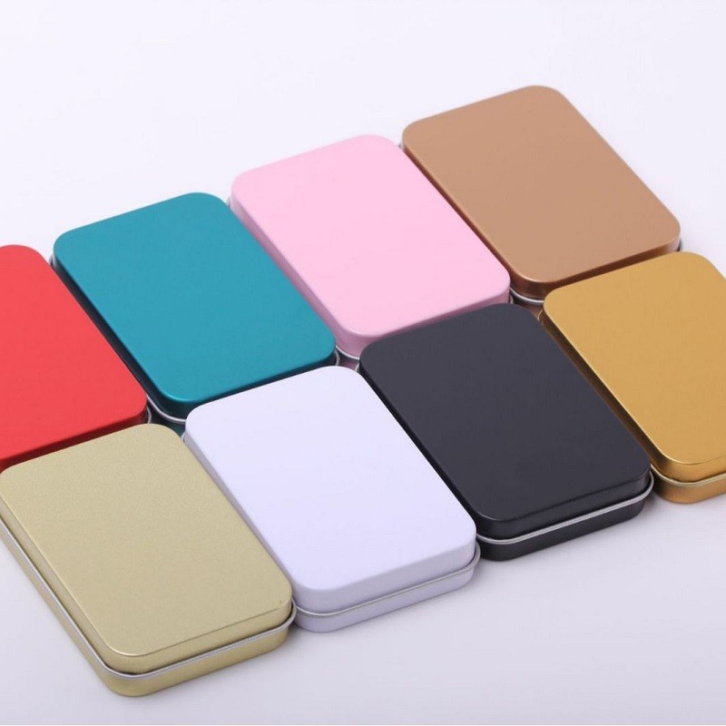 Tinplate Box Factory - Rectangular Frosted Iron Flip Open Window