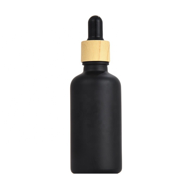 Dropper Bottle Manufacturer - 30ml Matte Black Boston Round