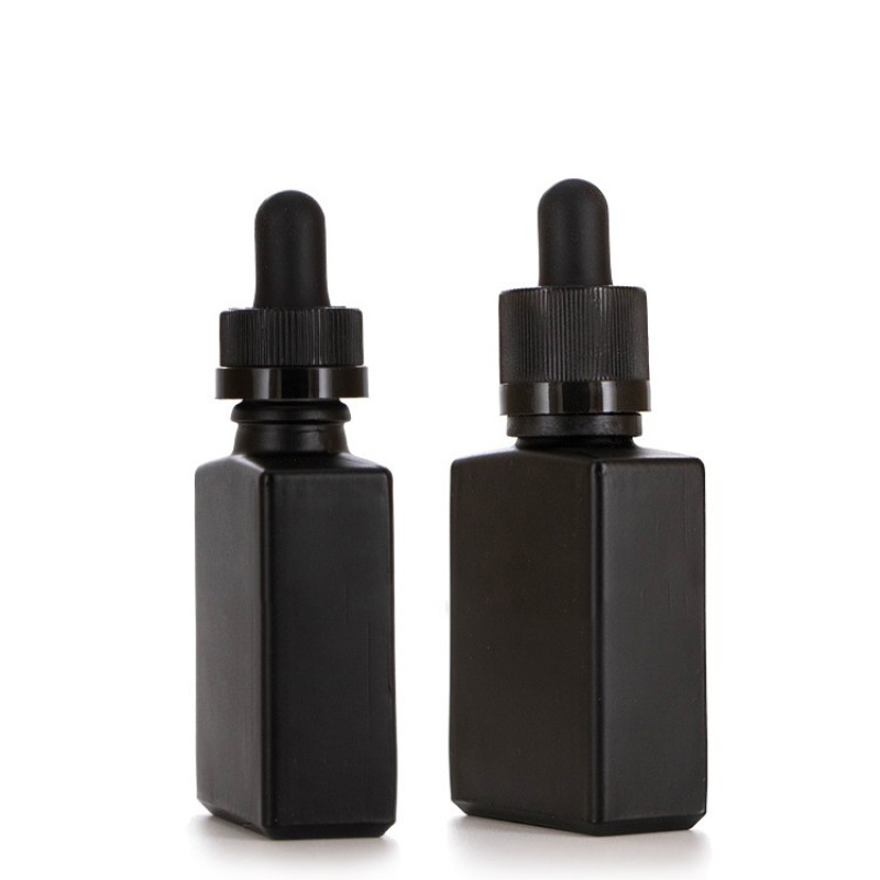 Dropper Bottle Factory - 30ml Black Frosted Glass Pipette