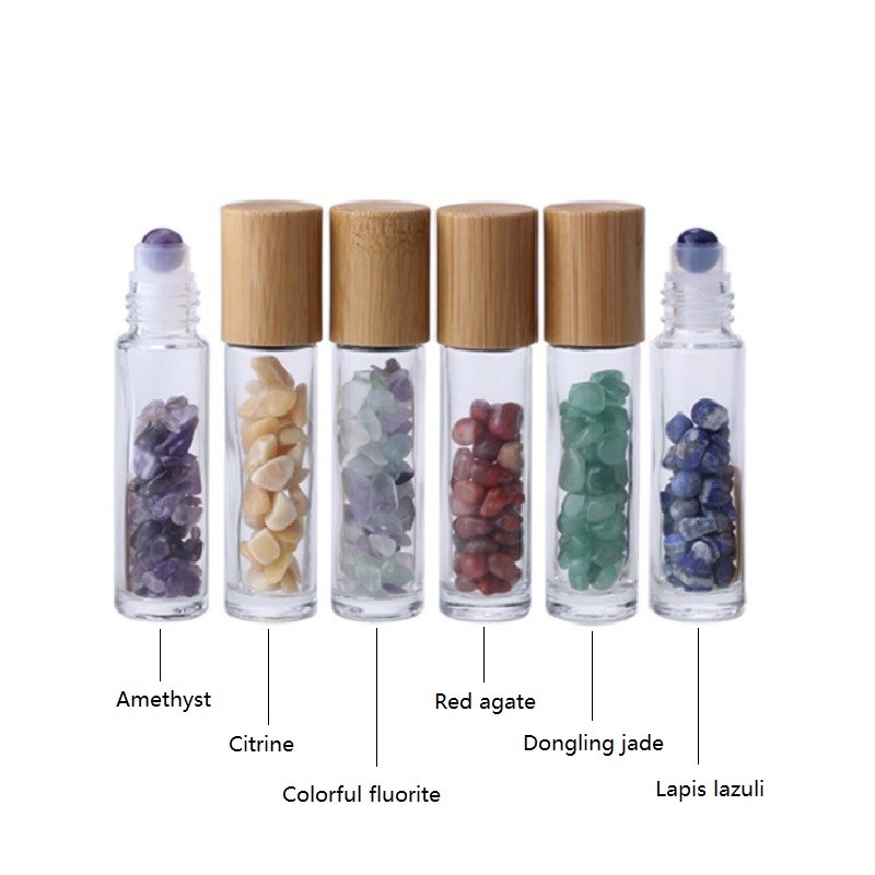Glass Bottle Manufacturer - 10ml Clear Crystal Bamboo Cap