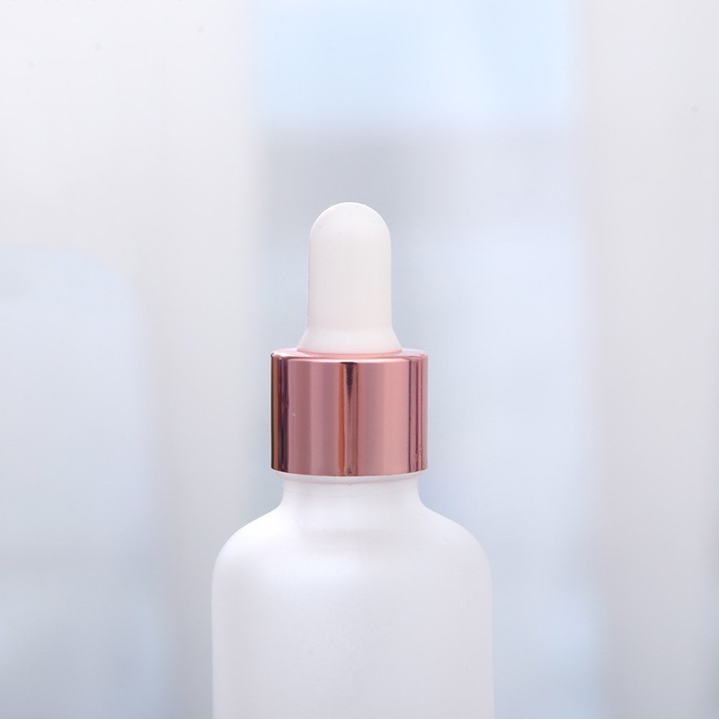 Dropper Bottle Factory - Rose Gold Cap Frosted Glass 5-100ml
