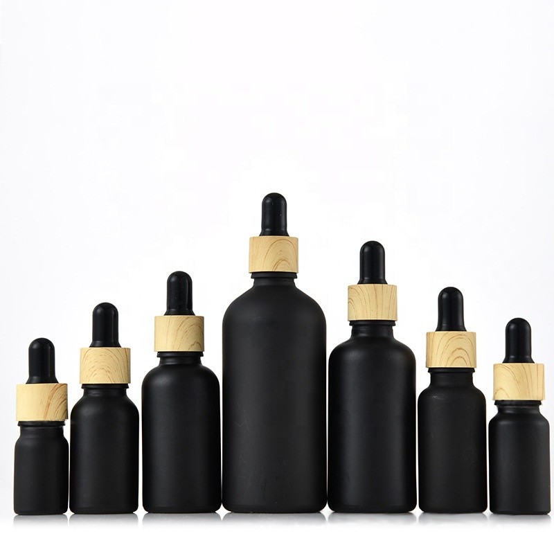 Dropper Bottle Manufacturer - 30ml Matte Black Boston Round