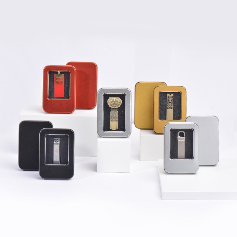 Tinplate Box Factory - Rectangular Frosted Iron Flip Open Window