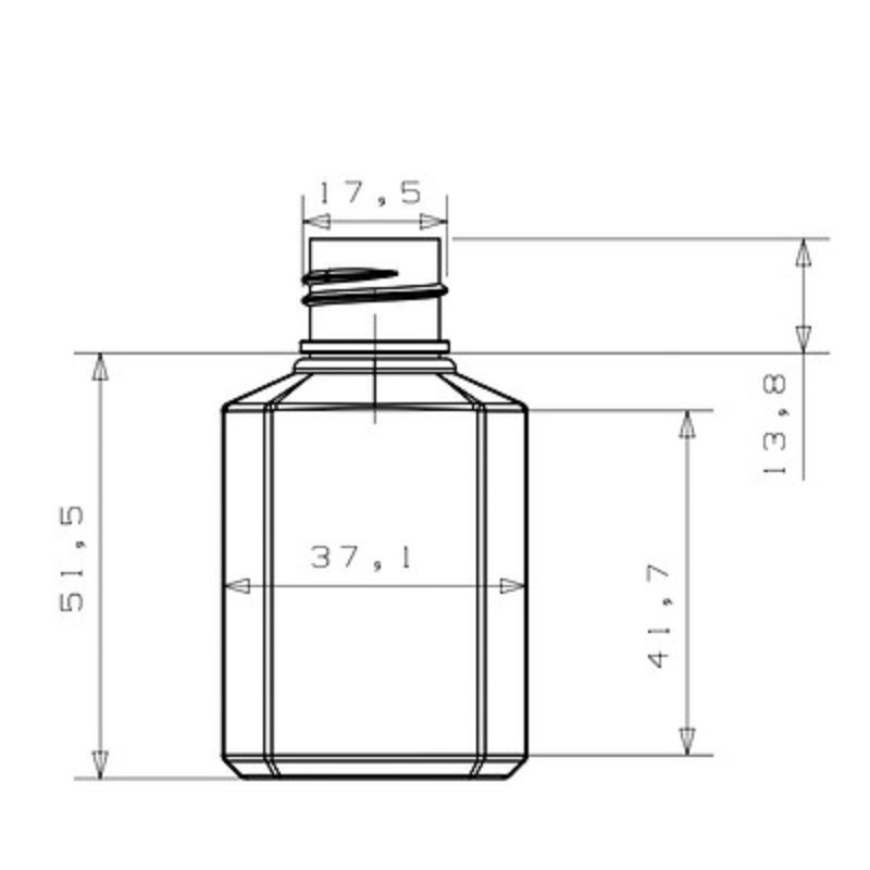 Squeeze Bottle Manufacturer - 30ml Transparent Square Flip Cap