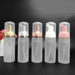 Travel Foamer Supplier - 50ml Frosted Plastic Gold Pump