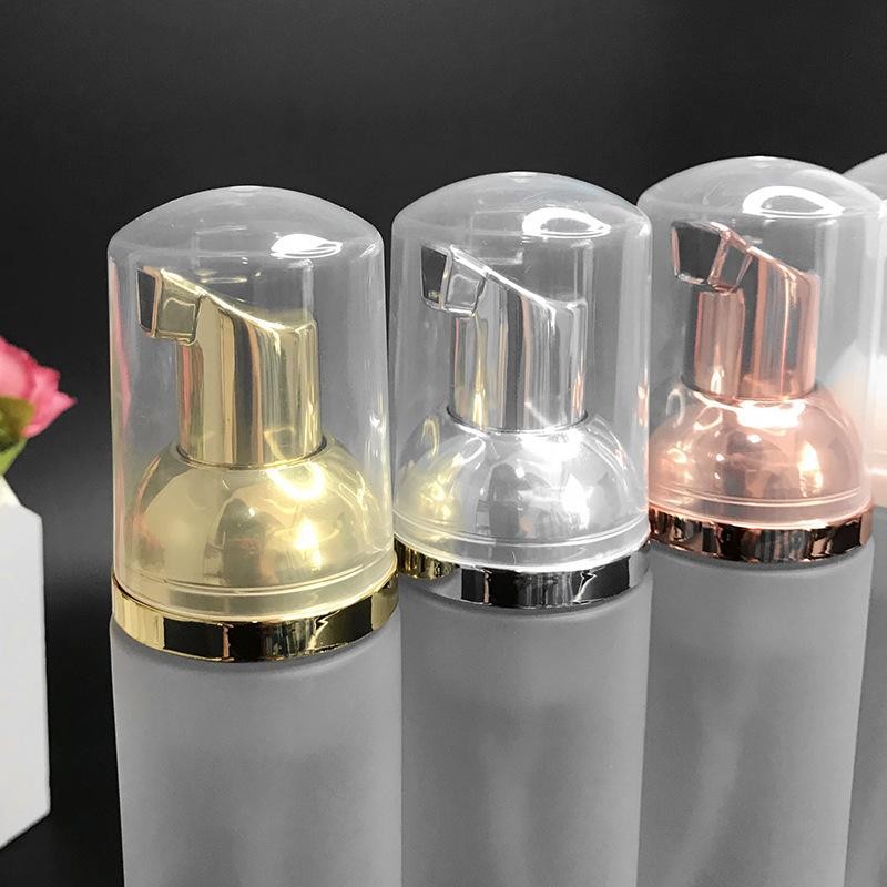 Travel Foamer Supplier - 50ml Frosted Plastic Gold Pump
