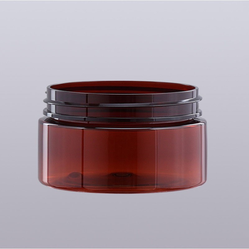 Plastic Jar Supplier - 100ml Amber PET Cream Lotion Container