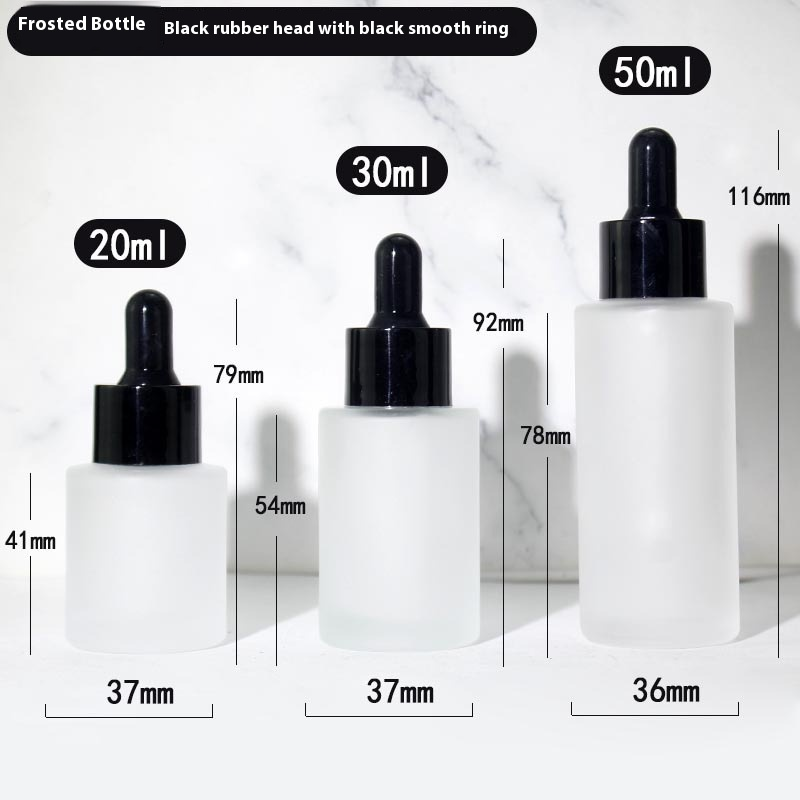 Dropper Bottle Supplier - 20-50ml Frosted Glass Colorful Cap