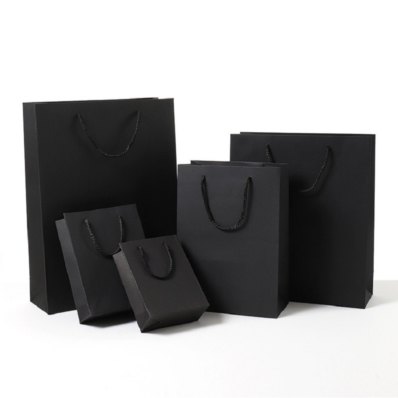 Kraft Paper Tote Bag Manufacturer - Wholesale Black Custom Logo