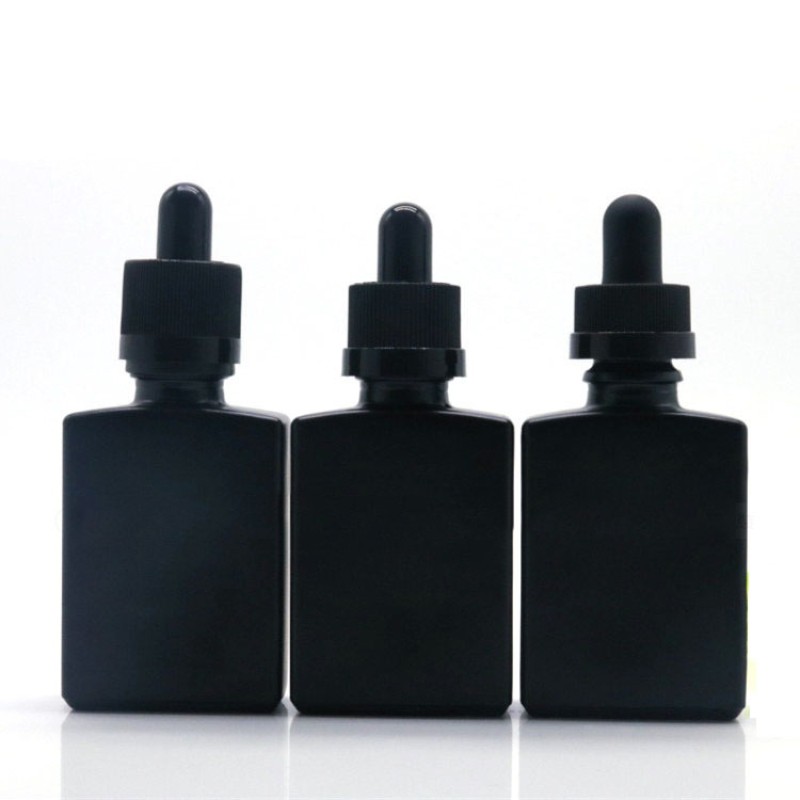 Dropper Bottle Factory - 30ml Black Frosted Glass Pipette