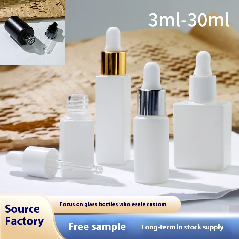 Glass Dropper Manufacturer - 3-15ml Matte Black Square Sample