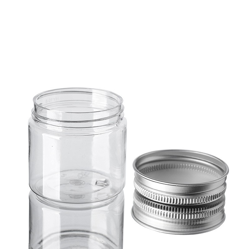 Plastic Jar Manufacturer - PET Round Aluminum Lid Cosmetic