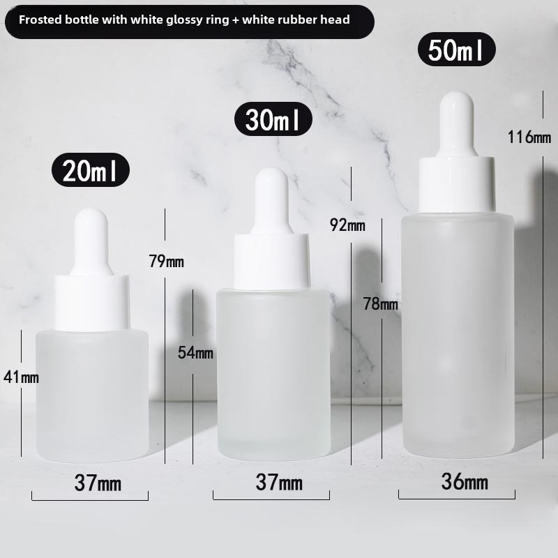 Dropper Bottle Supplier - 20-50ml Frosted Glass Colorful Cap