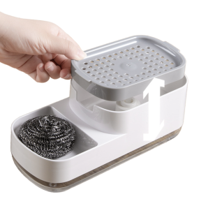 ABS Soap Dispenser Factory - 3in1 Double Soap Sponge Holder