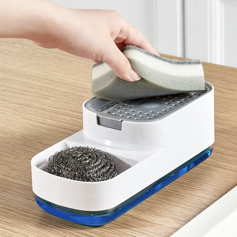 Liquid Soap Pump Supplier - 2 Function Sponge Caddy Holder