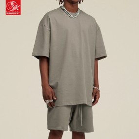 T-Shirt Set Supplier - Breathable Knitted Two-Piece