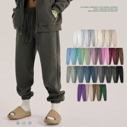 Grey Sweatpants Manufacturer - Wide-leg Loose Fit