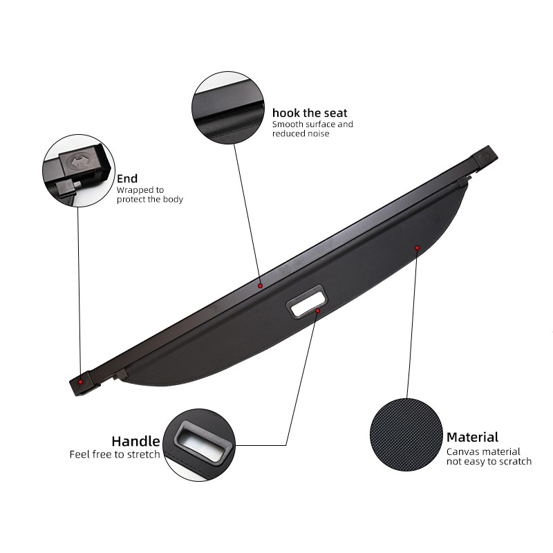 Retractable Trunk Cargo Cover Supplier - For Hyundai Palisade 2021-2023