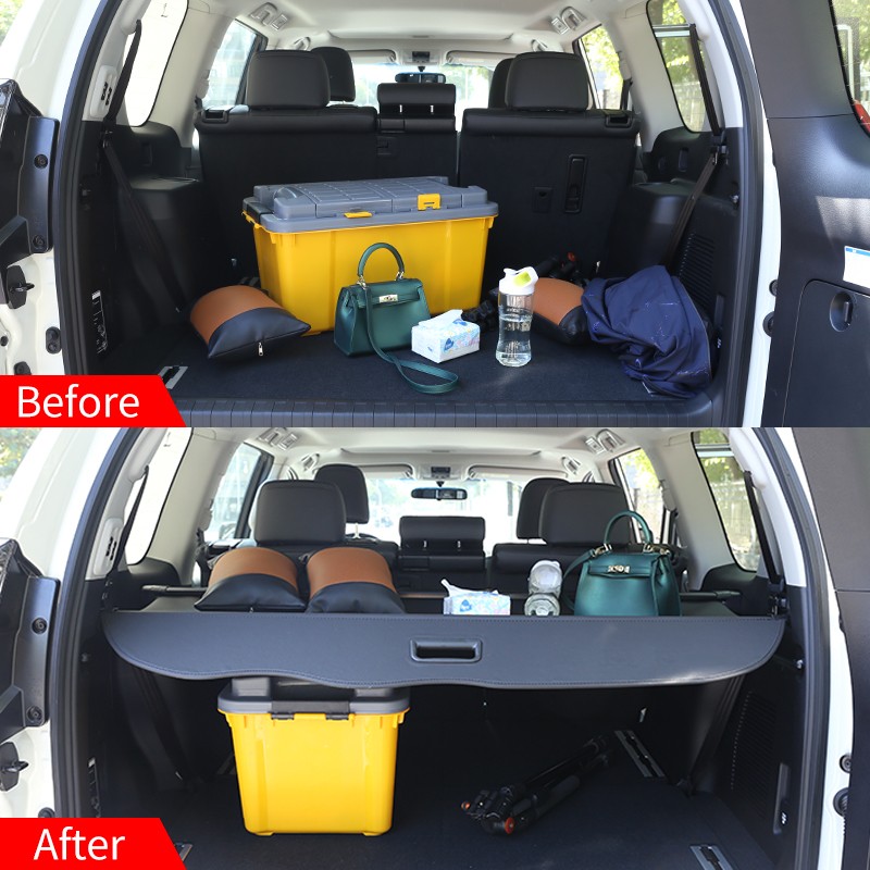 Retractable Trunk Cargo Cover Supplier - Custom Logo for Toyota Prado FJ150 2010-2020