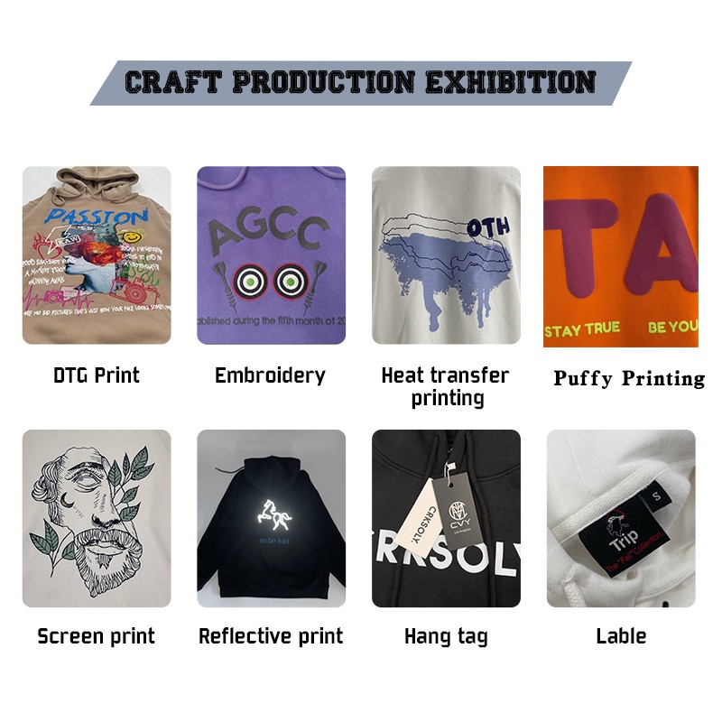 Custom Hoodie Supplier - 100% Cotton Plus Size Pullover