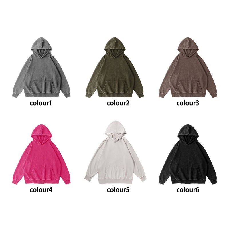 Acid Wash Hoodie Manufacturer - Men's Pullover Vintage