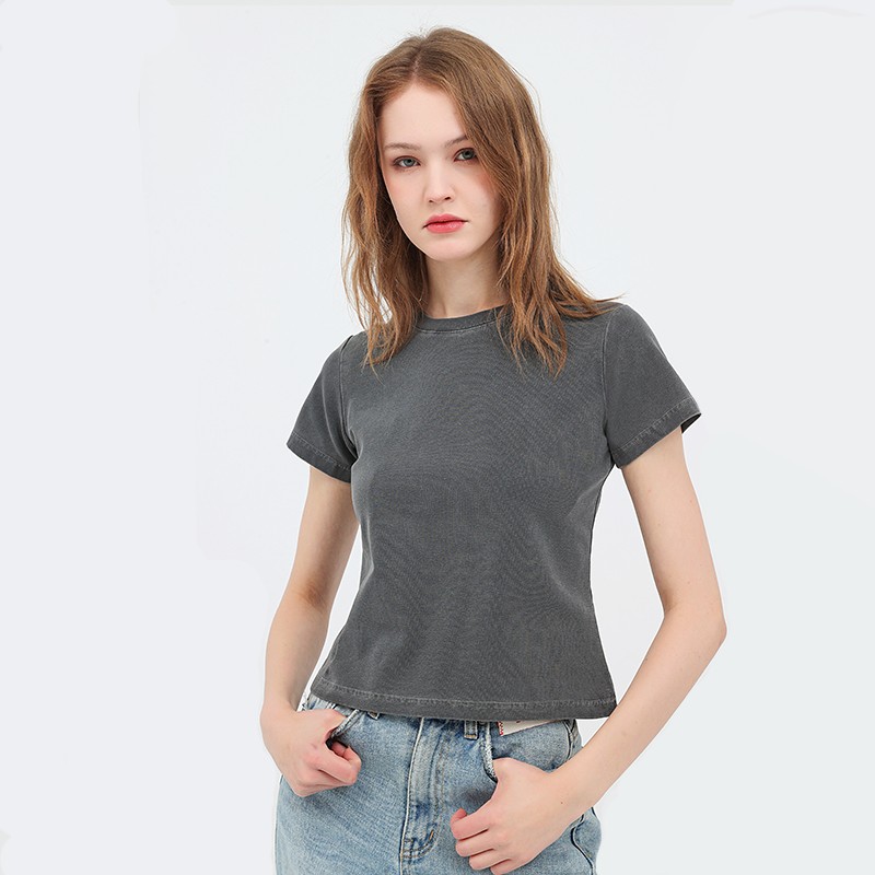 Vintage T-Shirt Factory - Crew Neck Washed Crop