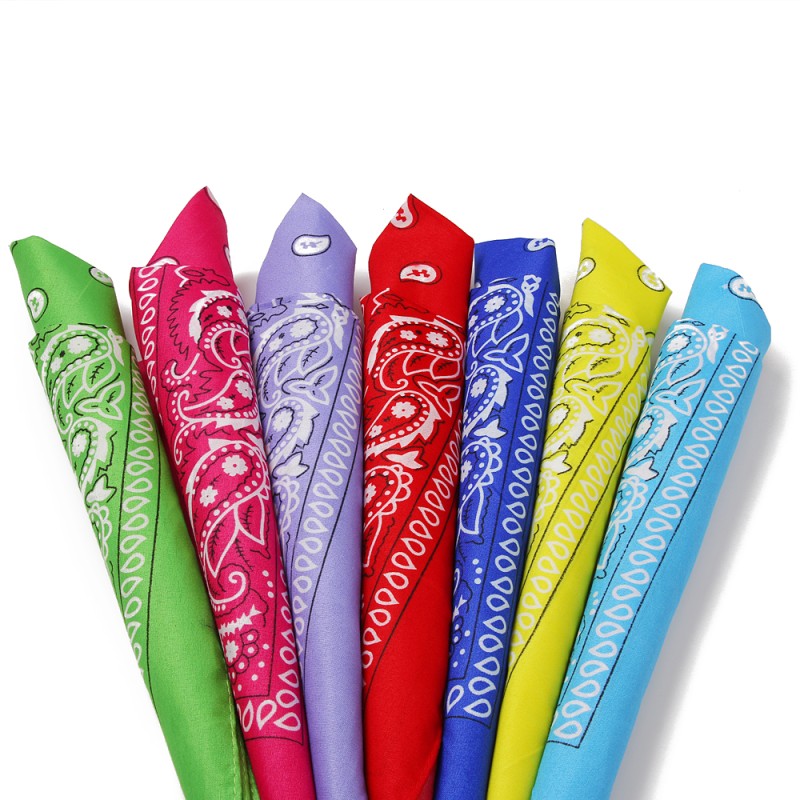 Headband Factory - Wholesale Polyester Headband Neck Scarf Paisley Square Custom