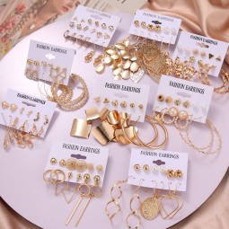 Earrings Supplier - 2025 Exaggerated Hip Hop Colorful Chain U-shaped Gold Plated